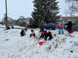 Tělocvik na prvním sněhu